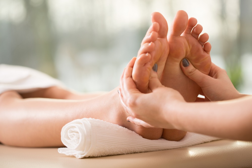 Foot Massage Therapy Close-up