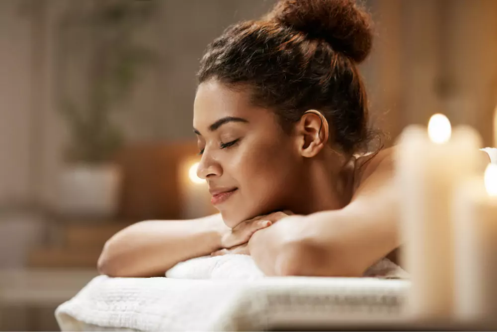 Woman Enjoying the Relaxing Spa