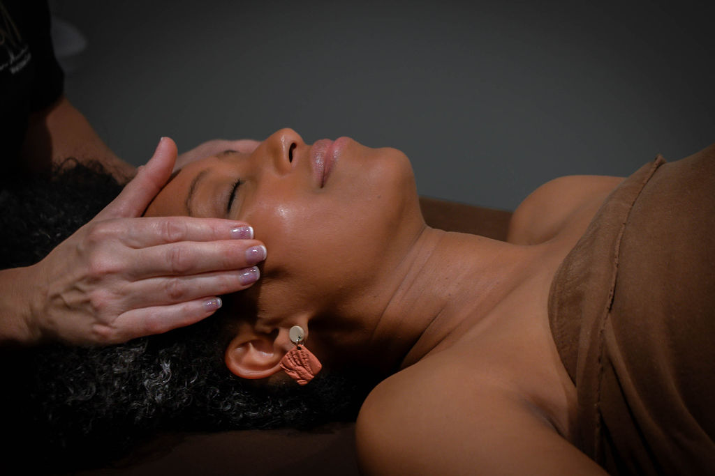 Woman Having a Facial Massage